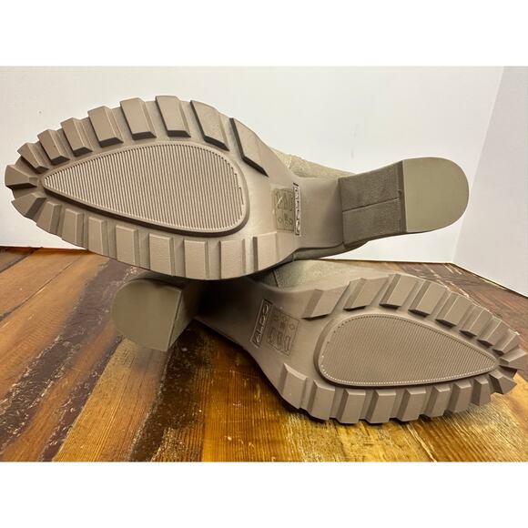 Aldo Women's Tianah Suede Stacked Heel Bootie Taupe Size 9 NWOB – Street Style - Picture 7 of 10